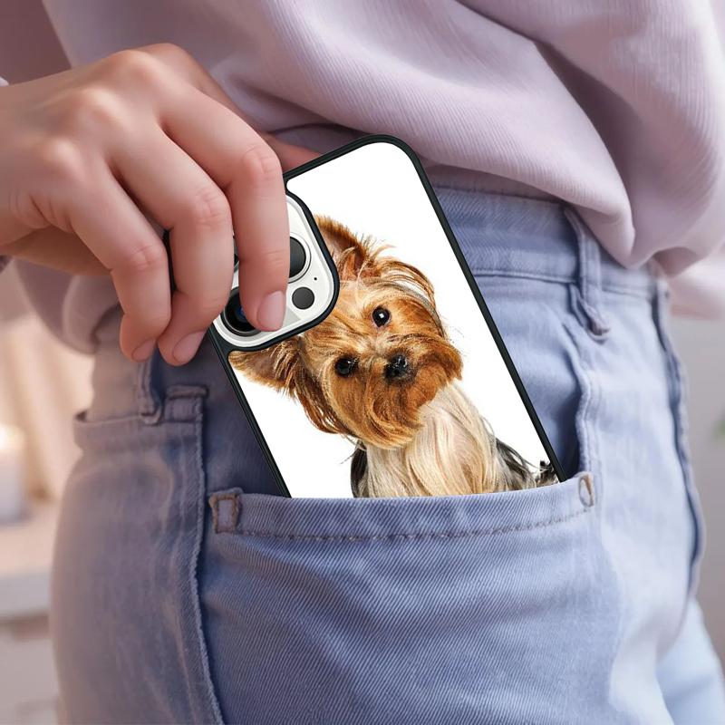 Yorkshire Terrier Dog Paw Print Phone Case For iPhone 17 Air 15 16e 14 13 Pro Max Coque 12 11 Pro Max PLUS cover