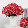 32cm Fake Flowers Reusable Faux Pansy Flowers Elegant UV Resistant Flowers  Home Decoration