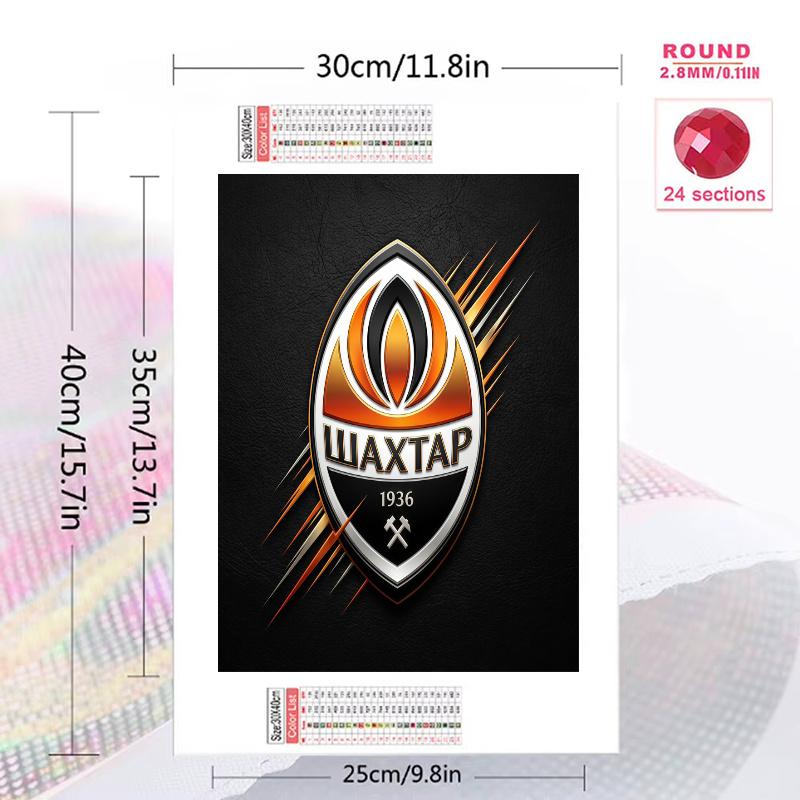 FC Shakhtar Donetsk 100% Round Full Drill 5D DIY Diamond Painting Embroidery Cross Stitch Rhinestone Décor