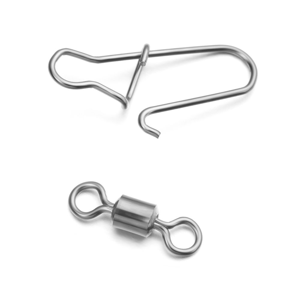 Tackle Fishhook Lure Eight-ring Connector Stainless Steel Snap Fishing Accessories Fishhook Swivels
