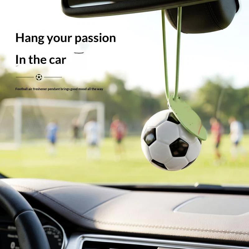 Football Shaped Hanging Air Freshener Long Lasting Fresh Scent Lovely Creative Design for Car Bedroom Bathroom Kids Gift