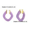 Lisa Style 2021 Trendy Geometric Round Earrings: Light Luxury Design