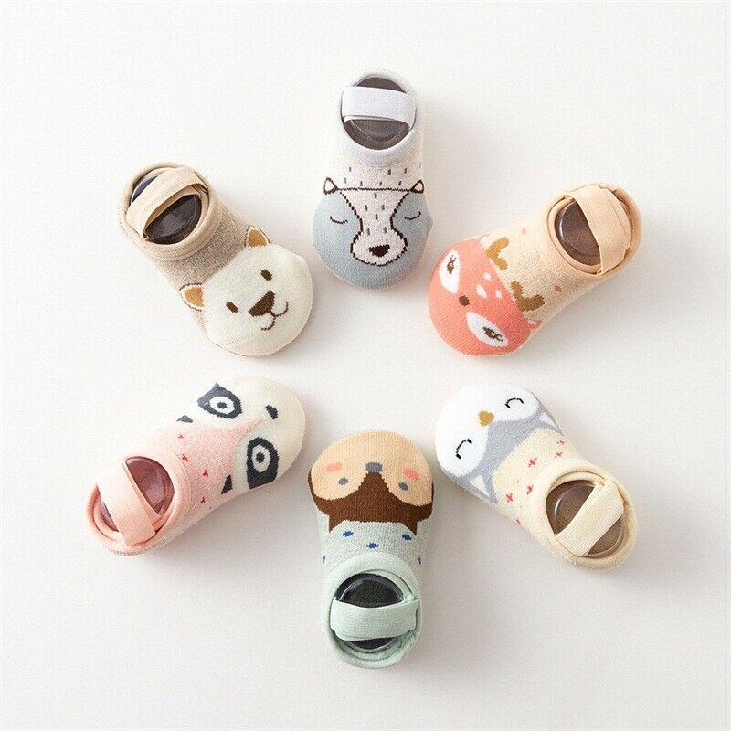 Baby Anti-Rutsch-Socken 5 Paar - Knöchel Socken Mit Griffen Für Kleinkinder
