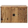 Wall Mounted Nightstand Reclaimed Wood Look 33 x 34.5 x 20 cm