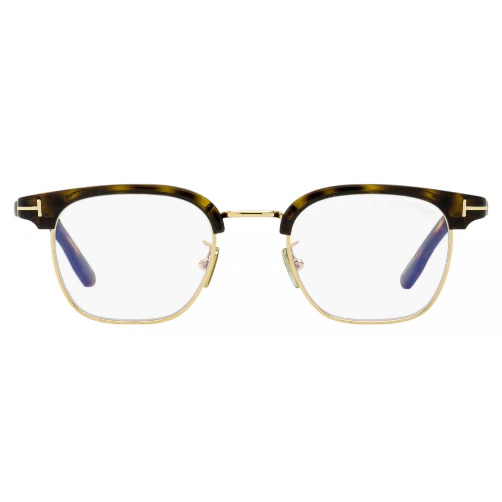 Tom ForD Men S Brow Line Blue Block eyeglaSSeS Tf5932 D B 052 Havana golD 47mm
