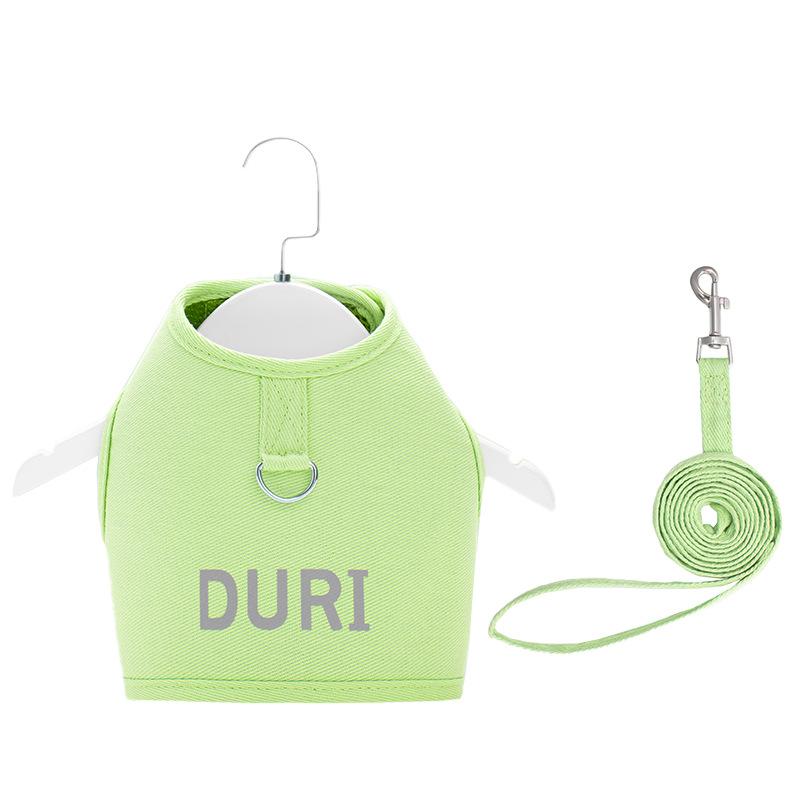 Anti-slip Polyester Cat Dog Chest Strap Leash Four Seasons Universal Breathable Fashion Pet Traction Set 5 Colors