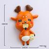 Cute Cartoon Reading Drinking Tea Eating Food Deer Magnetic Decor Refrigerator