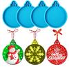 Christmas Ornaments Mold Mutifunctional Blank Round Silicone Molds Versatile Resin Accessory Mould for DIY Enthusiasts