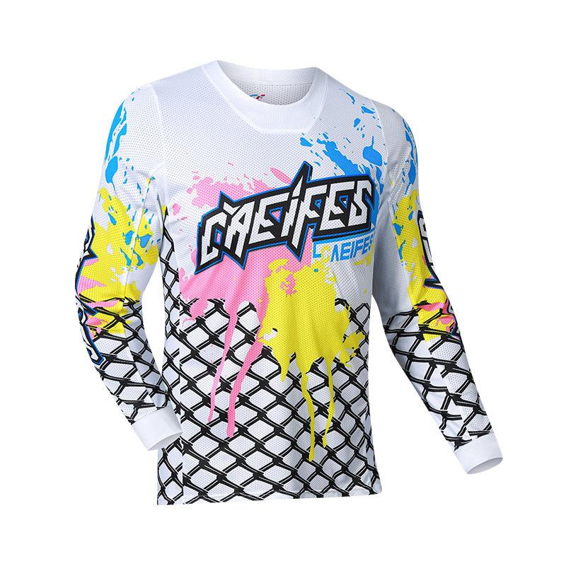 Spot Off-road Motorcycle Clothing, Cycling Clothing, Downhill Clothing, Casual Crew Neck T-shirt, Breathable and Quick-drying Running Clothing, 