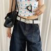 Y2k Women's Rivet Belt Gothic Dress Jeans Belt Niche Leather Waist Belt  Streetwear