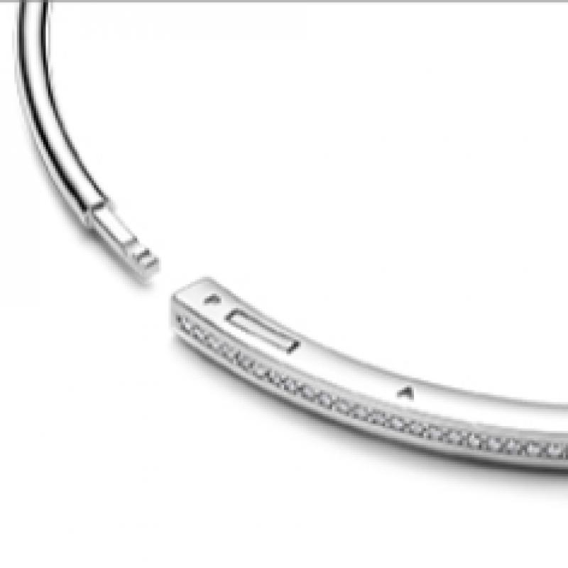 PanDora SIlver SIgnature I D Pav  Bangle 592313c01