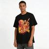 Alien Hunter Skull Print Edgy Casual Short Sleeve T-Shirt Pure Cotton T-shirt