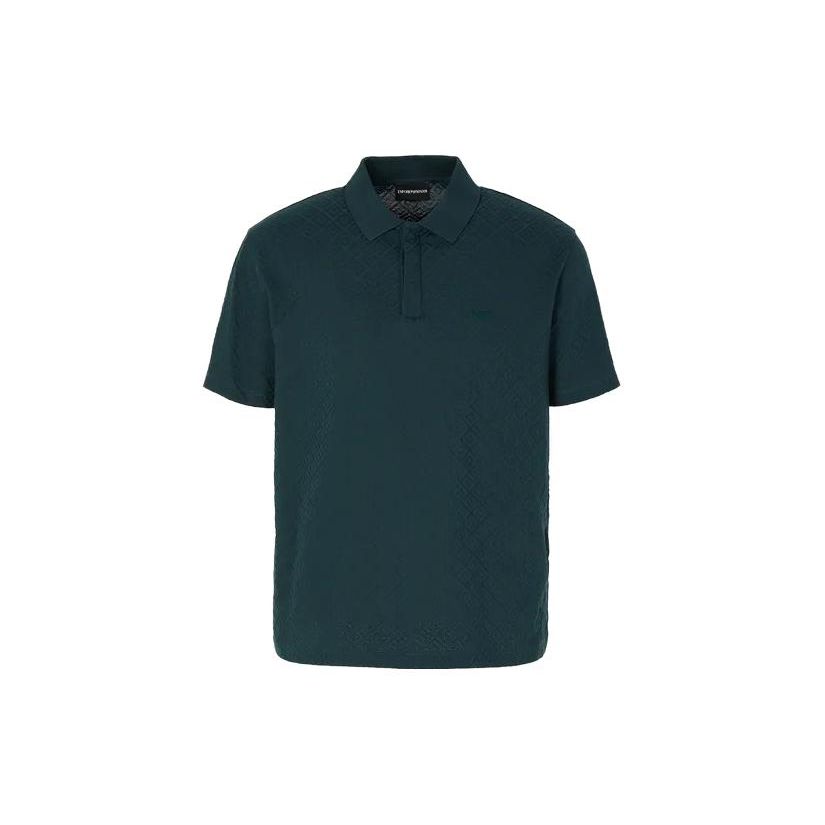 Emporio Armani Solid Color Pullover Straight Fit Short Sleeve Polo Shirt Men tops Green 6R1F7Q1-J7KZ1-0555 M