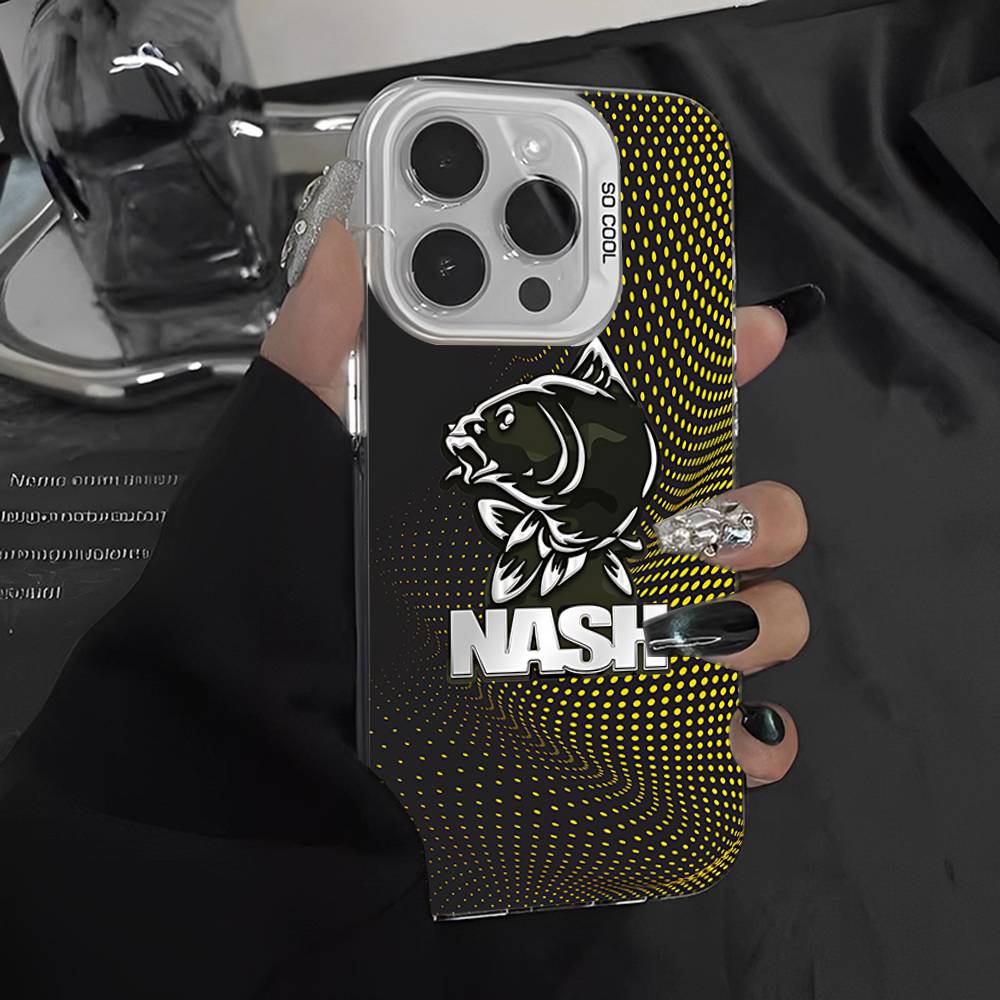 N-Nashs Fishing Logo Phone Case For IPhone 17 16 Plus Pro Max 15 14 13 12 11 Matte Colorful Covers