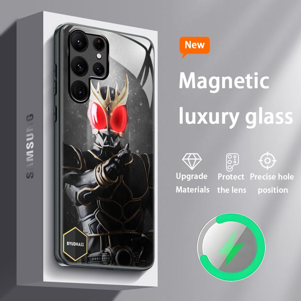 Kuuga K-Kamen R-Rider Cool Phone Case For Samsung S25 S24 S23 S22 S21 S20 Plus Ultra Note20 Glass Magnetic Case Samsung S24 Ultra