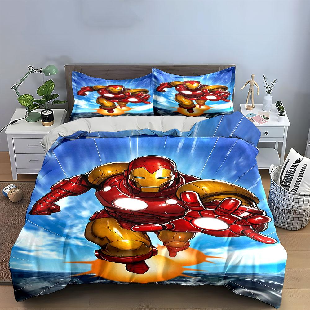 Iron Man Flying Action. Bedding Sets Duvet Cover Sets Duvet Covers Pillowcases(1 * Duvet Cover 2 * Pillowcases Without Duvet Insert)