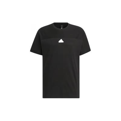 Knitted Loose Breathable Comfortable Round Neck Sport Short Sleeve T-Shirt Men Tops Black IT3937