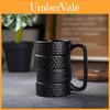 Large Black Ceramic Tire Mug Stylish European Design Perfect For Gift Giving