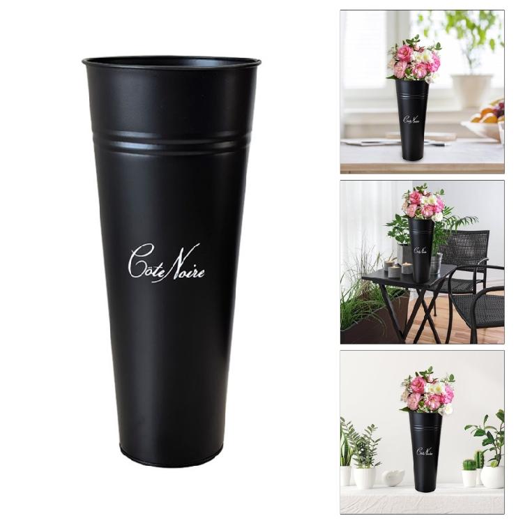 Galvanized Steel Flower Bucket Container Vintage Farmhouses Decoration Rustproof Design For Indoor Outdoor Plant Display