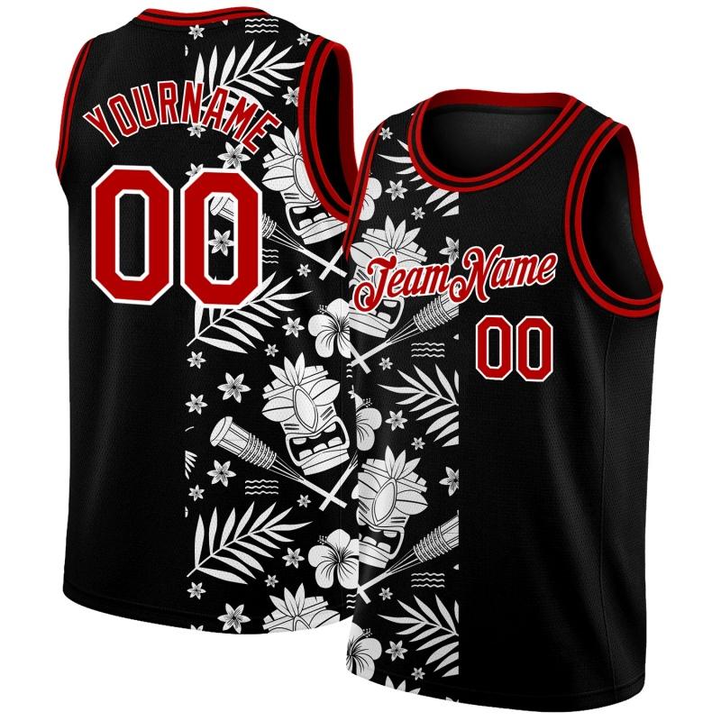 Canottiere Color Block con Nome e Numeri Personalizzati per Uomo, Maglie da Basket, T-shirt Stampate in 3D, Canottiere Sportive Estive Larghe con Scollo a O