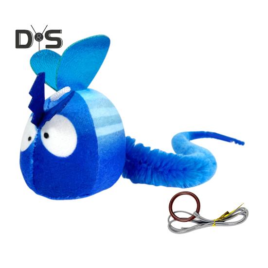 Touch Activated Chirping Insect Cat Toy Hanging Soft Plush Bee Dragonfly with Realistic Sound Interactive Cat Kicker Catnip Toy for Indoor Cats