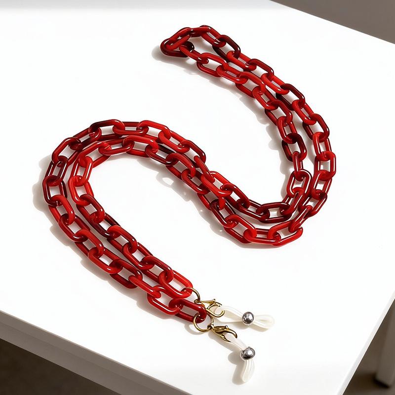 Retro Hip Hop Clear Acrylic Candy Color Chain for Eyeglasses/Pants