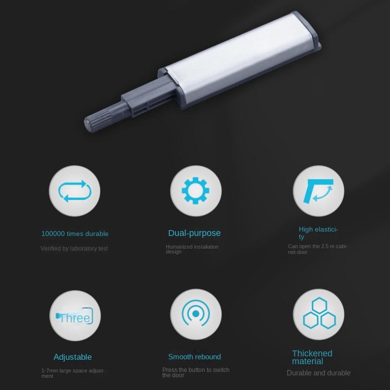 Griffloser, automatischer Türrückprall, Edelstahl-Schrankdämpfer, magnetisch