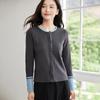 Handu Yishe Women's Color-Block Knitted Cardigan