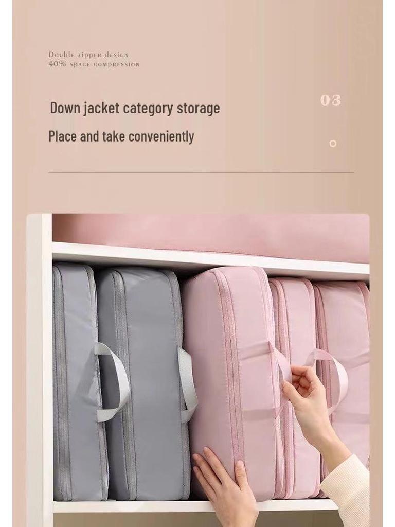 Influencer Style Daunenjacke Kompressionsbeutel - Reisekleiderorganizer, Große Kapazität