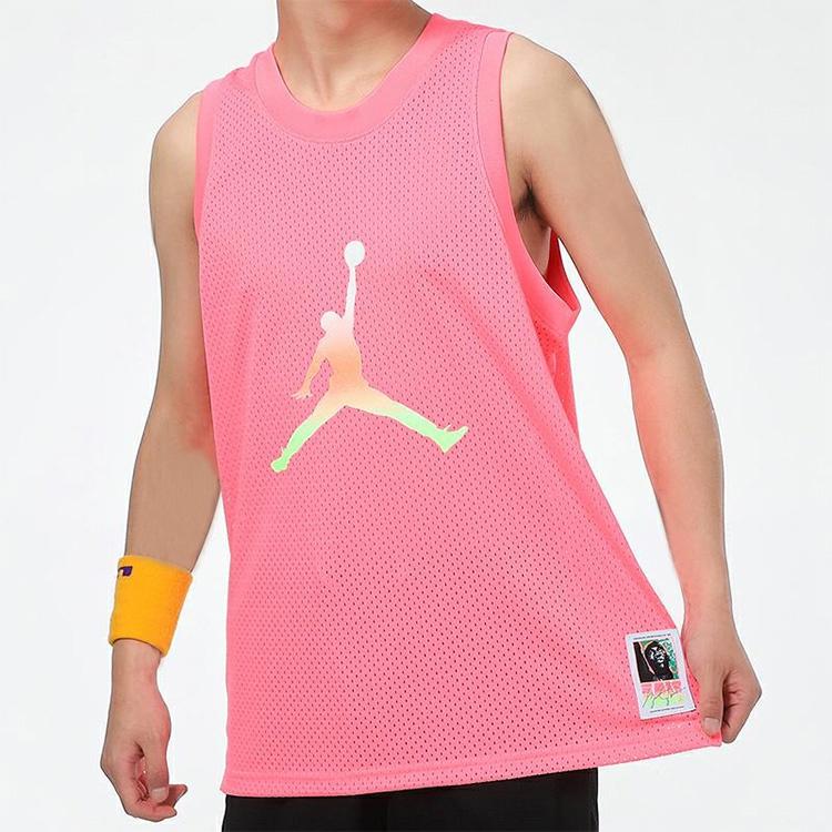 Air Jordan Casual Sports Sleeveless Training Running Vest Pink Red Men's CZ4860-675