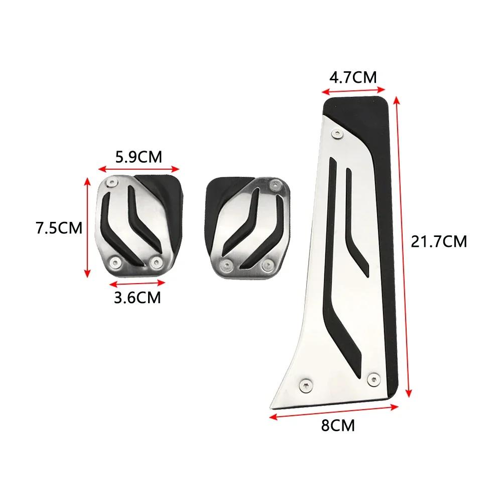 For BMW 5 Series G30 G31 2017 2018 2019 2020 2021 LHD Pedals Gas Brake Foot Rest Pedal Pad Cover Stainless Steel Accessories