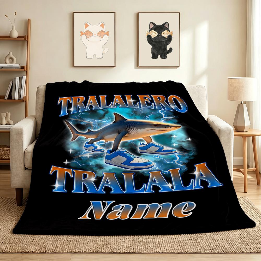 Custom Name Italian Delights Flannel Blanket Throw Blanket Soft Warm Sofa Bed Decor Unique Gift