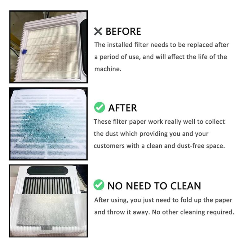 B97A-200 Sheets Nail Dust Collector Filter Paper Disposable For Nail Dust Collector Machine Nail Vacuum