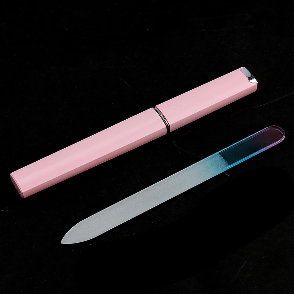 Glass Nail File Manicure Pedicure Tool Nail Sanding Glass Files Polishing (Blue)