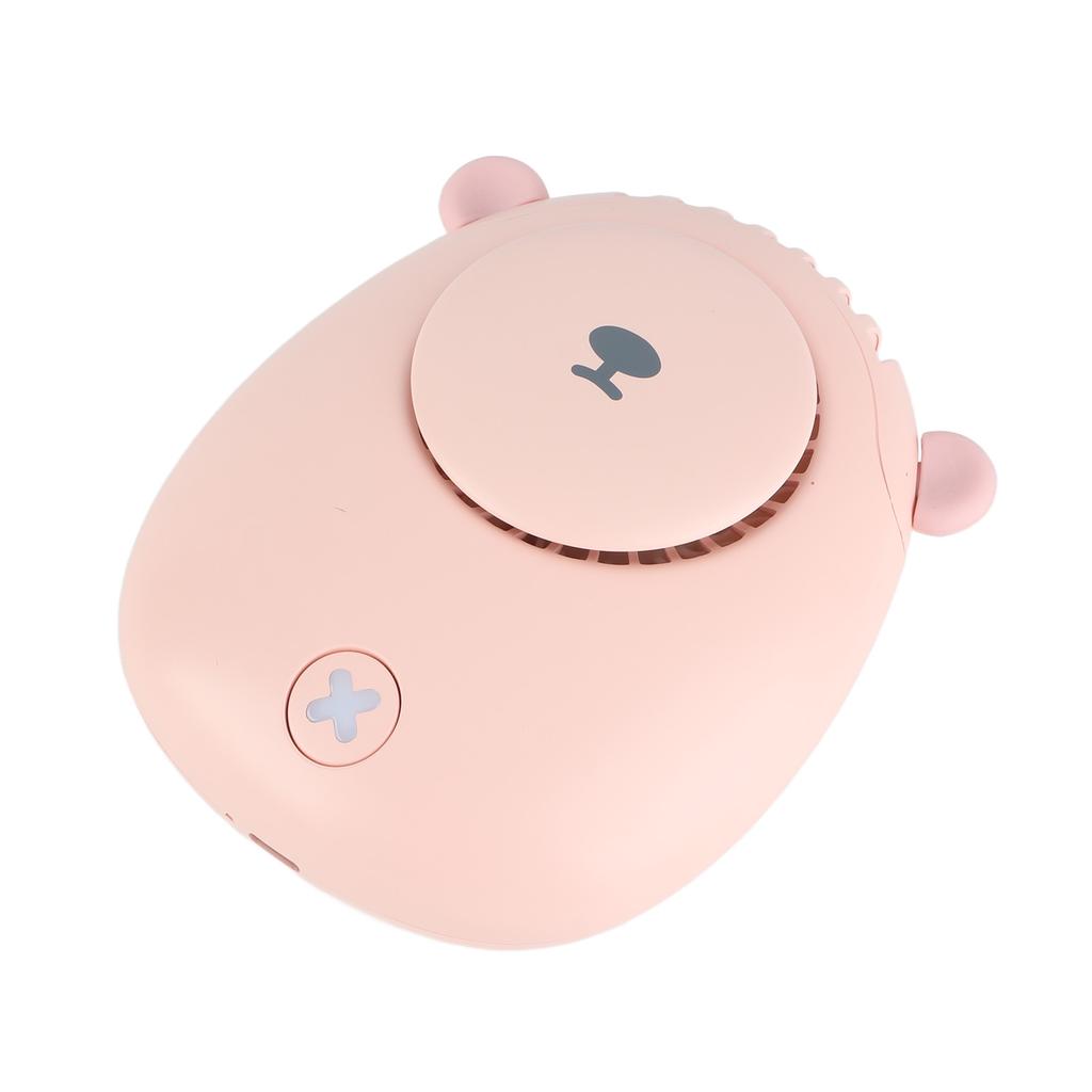 Electric Fan Hanging Neck Portable Mini Fan with 3?Gear Wind Speed USB Charging for SummerPink