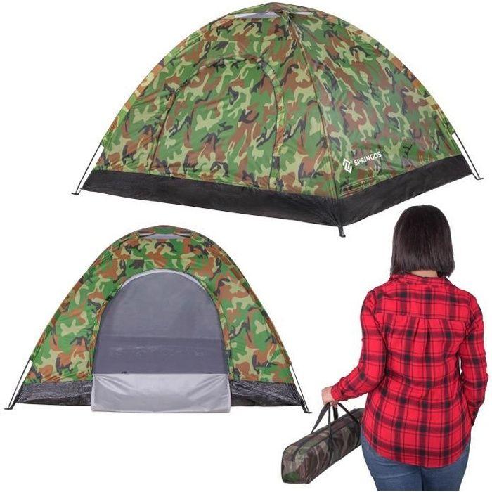 Camping Tent - SPRINGOS - Moro - 2 Persons - Waterproof - Camouflage - 200x150 Cm