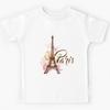 Camiseta Infantil Torre Eiffel de Paris