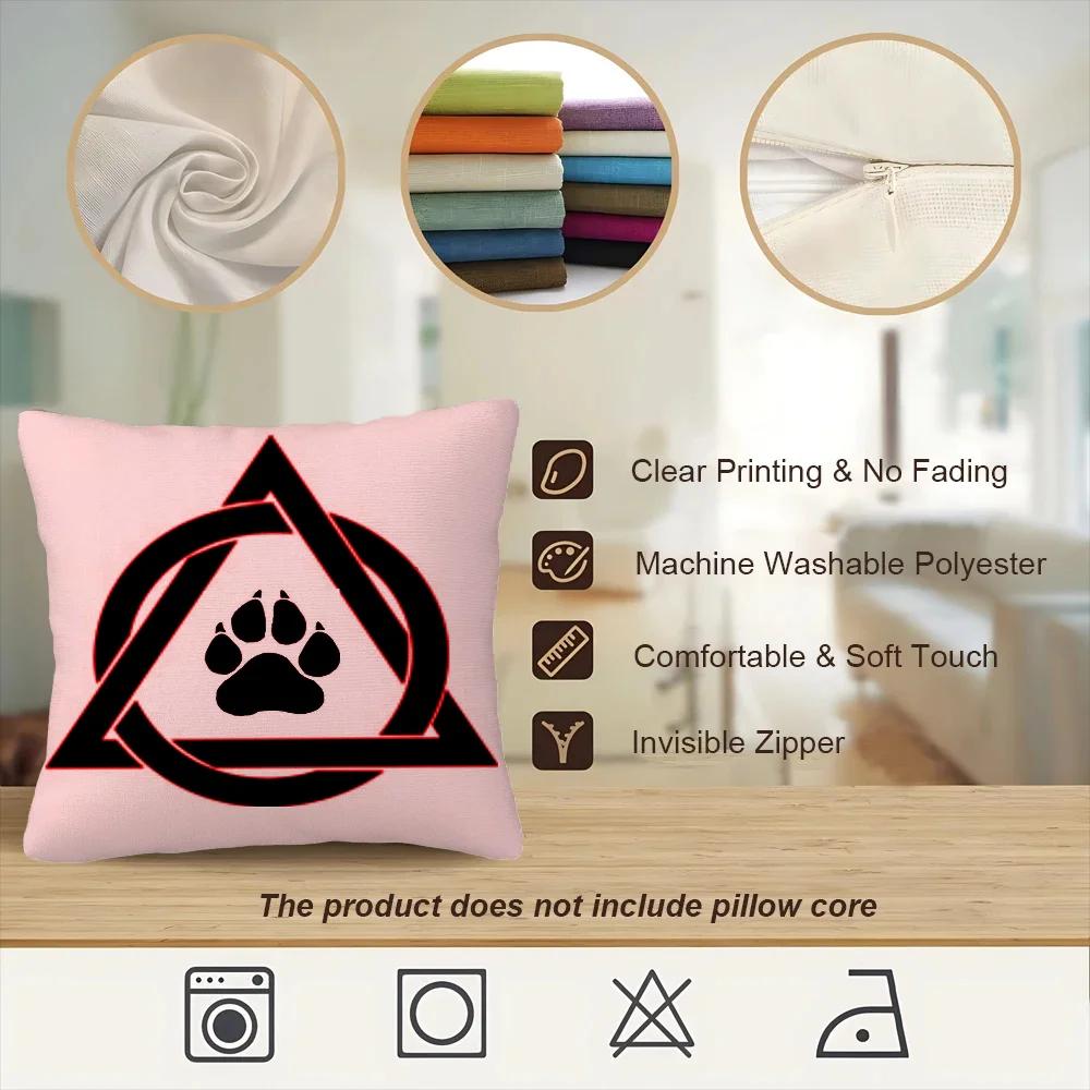 Kissenbezug Therian Symbol Kissenbezüge Dekokissen 45x45 Kissenbezug Luxus Wohnzimmer Dekoration Zuhause Wurfkissen