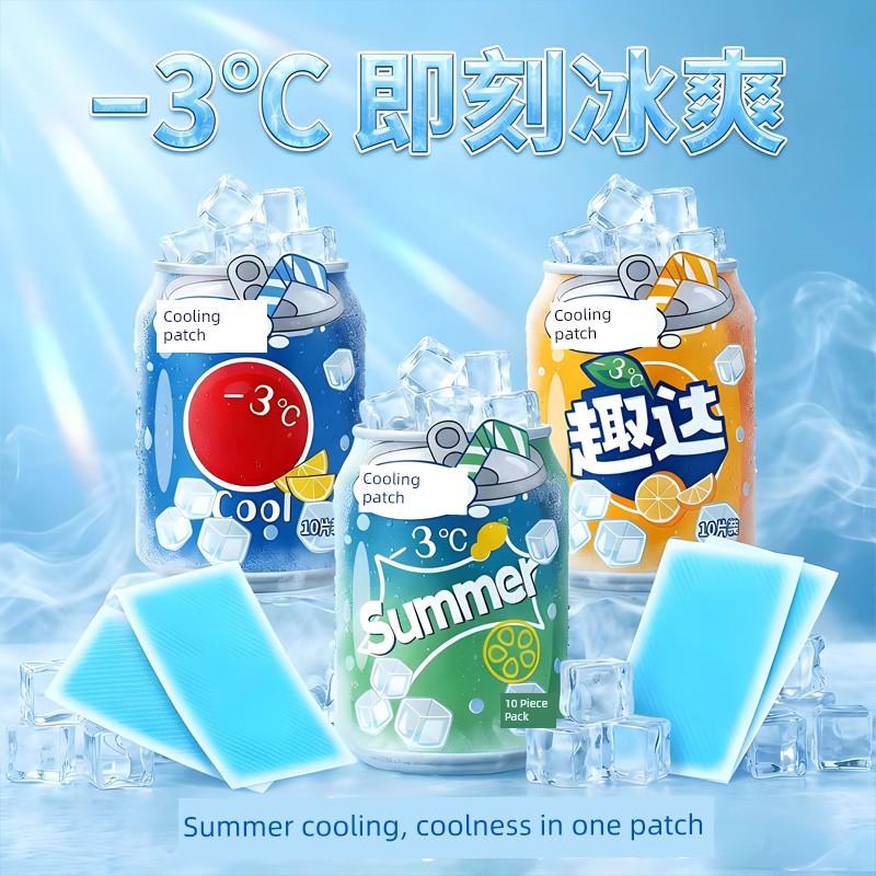 Cooling Patch for Physical Cooling and Heat Reduction, Ice Patch for Summer Heatstroke Prevention, Refreshing Patch for Students, Cooling Patch for