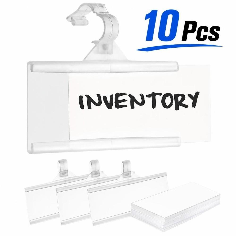 10Pcs Snapon Lockon Price Tag Holder Translucent Sign Card Holder  Retail Store Display