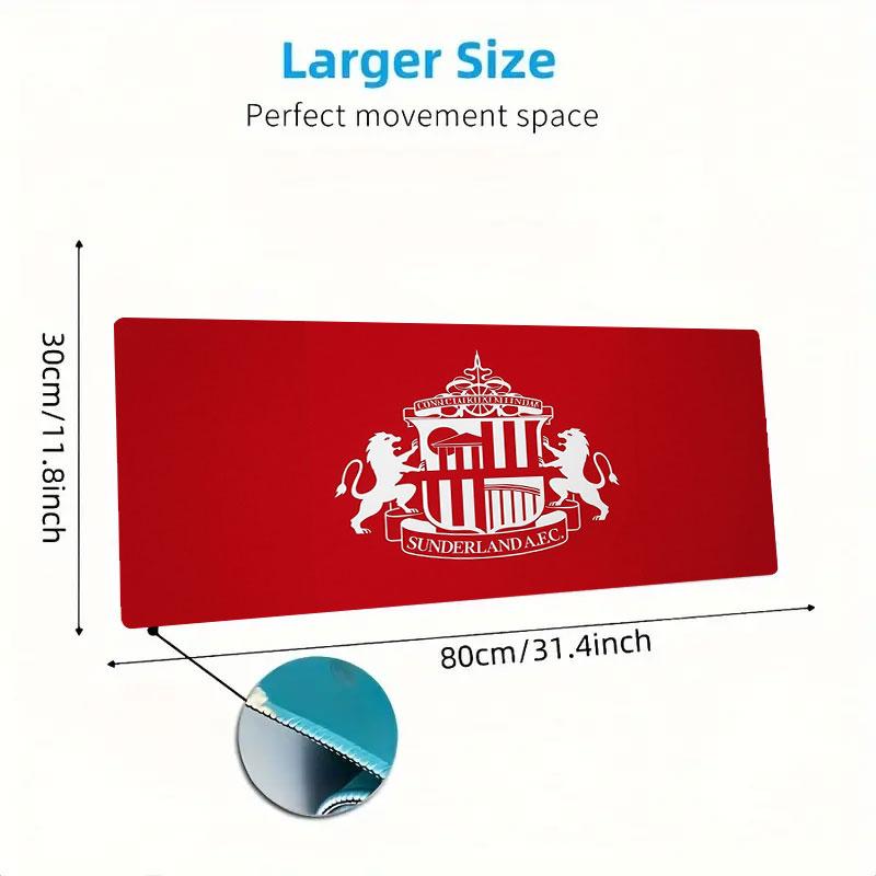Sunderland Association Football Club Logo Large Size Mouse Pad Large Gaming Table Cushion Non-slip Laptop Tablet Big Mousepad XXL Mat Mini PC Playmat 