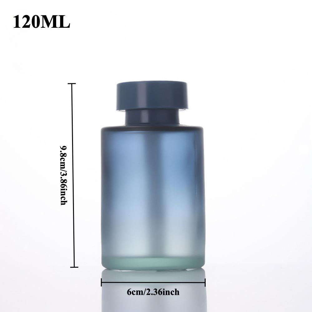 

120ML Empty Glass Diffuser Bottle Refillable Aromatherapy Diffuser Jar Container for Replacement Reed Diffuser DIY Home Bathroom Glass синій