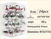 8cm Transparent and Drop-Resistant Colorful Christmas Ball Ornaments - Set of 24 for Tree and Window Decorations
