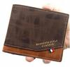 Men's Leather Wallet Elegant Foldable Brown Thin As a Gift P61