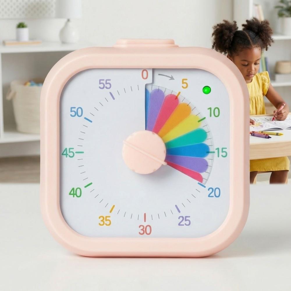 Rainbow Display Countdown Timer Clock Multifunctional Kitchen Timer Visual Timer  Study Tool