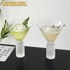 Kreative Cocktailglas Krus Frosted Håndtag Glasglas Højfodet Martini Glas Kop Simpel Dessert Kold Drikke Kop Køkkenredskaber