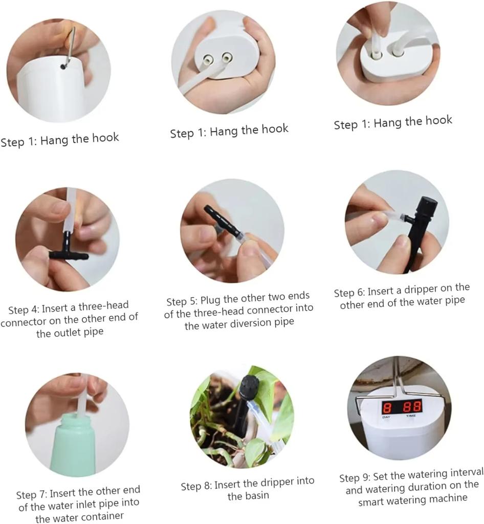 4/8/16 Köpfe Selbstbewässerungs-Kits Intelligente Tropfbewässerung Automatisches Bewässerungssystem Kits Pflanzenbewässerungs-Spike-Gerät Wassertropf