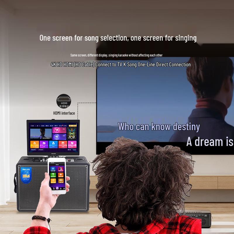 Philips KTV Karaoke System with Display and Microphones CN Plug (adapter Included)