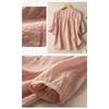 Women S Vintage Literary 3 4 Sleeve Embroidered V Neck Cotton Linen Shirt