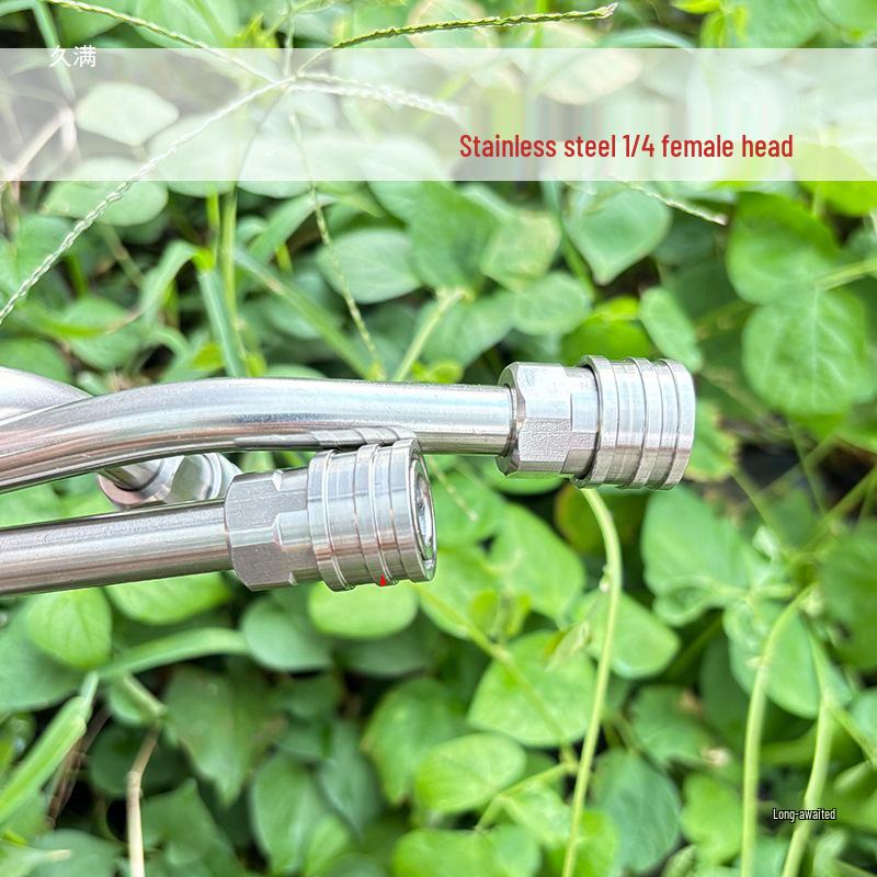 High-Pressure Washer 39cm Stainless Steel Extension Wand with 1/4" Quick Connect Male/Female Connector.